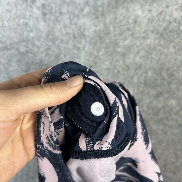 Lululemon Wunder Under Tight Womens 10 Graffiti Pop Navy Full Length Legging - Picture 8 of 8